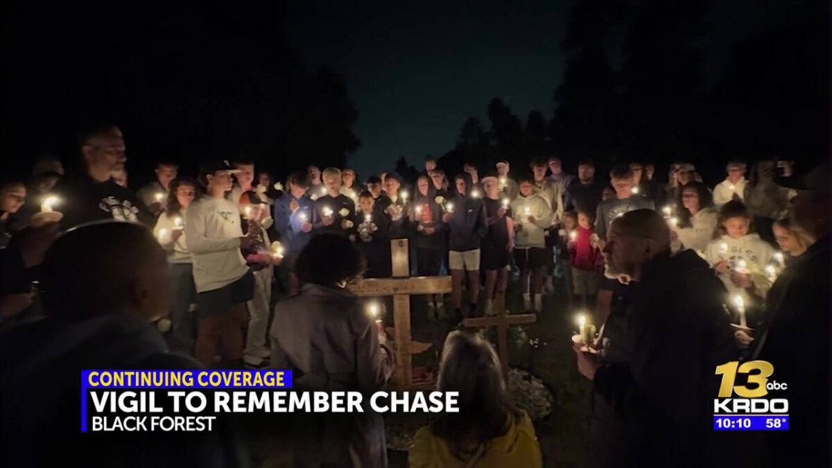Vigil held in Black Forest to remember 12-year-old boy killed in a car crash 1 year ago today