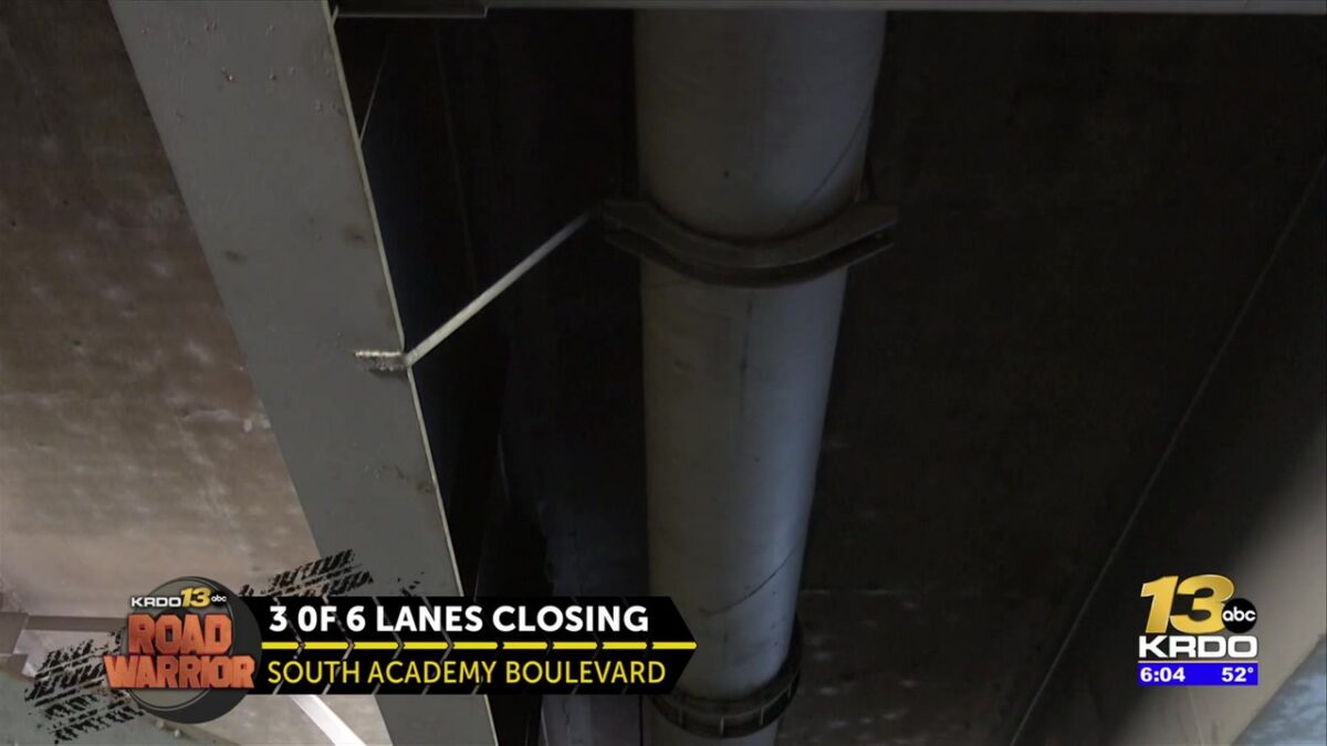 Emergency water main repair to close several lanes on South Academy Boulevard in Colorado Springs for a week