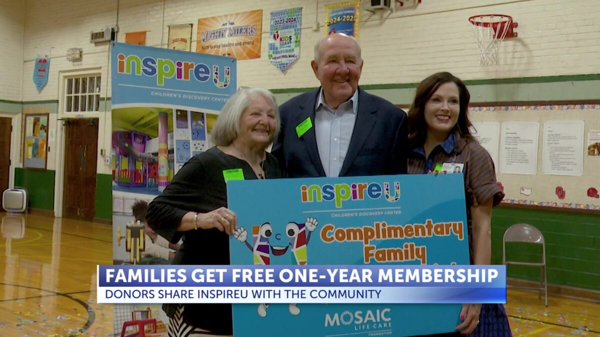 Local kindergarten families receive free InspireU memberships from donors