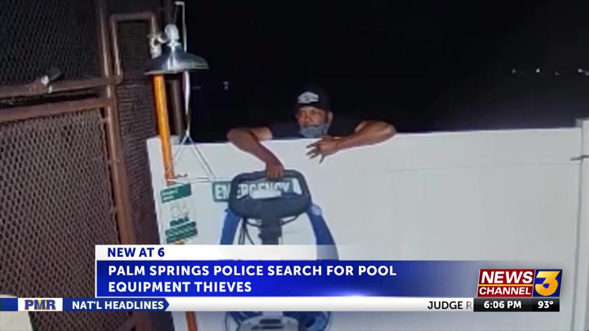 Palm Springs police search for pool equipment thieves