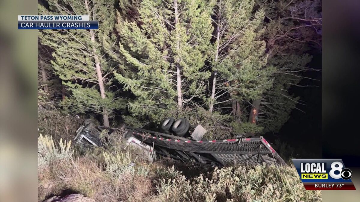 Driver airlifted to EIRMC following fiery Teton Pass crash