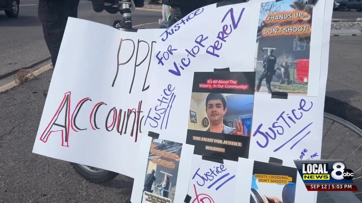 Protest over Perez shooting draws small crowd