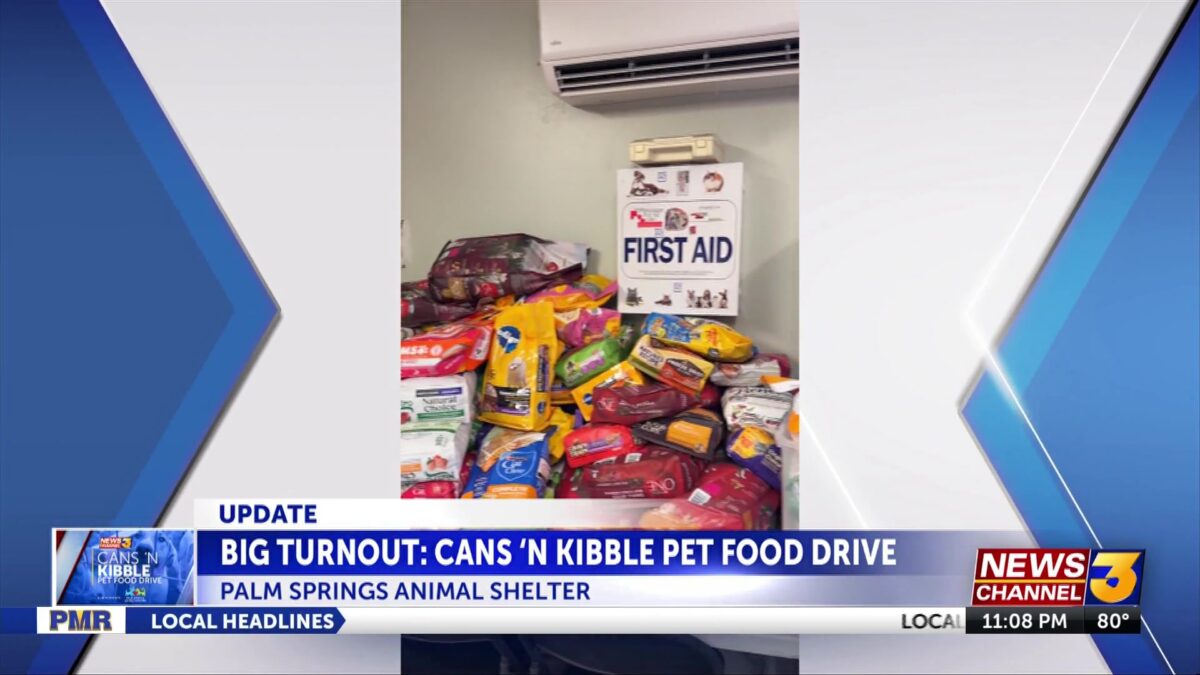 Community comes through for Palm Springs Animal Shelter’s “Cans ‘N Kibble” pet food drive