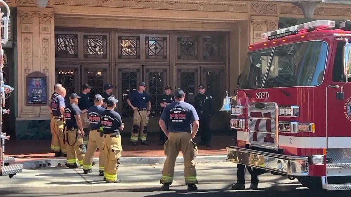 Fire Rescue Drill Takes Place at the Granada Theatre Building
