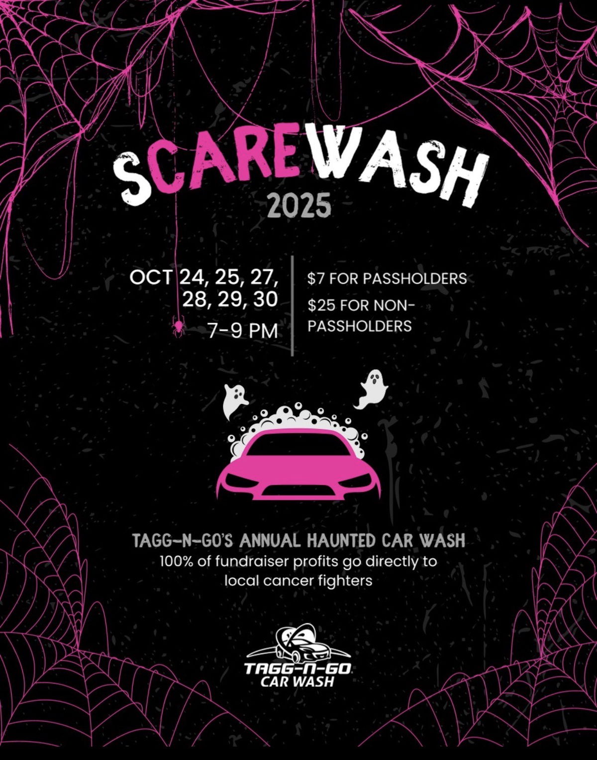 Tagg-N-Go Car Wash Brings Back SCAREWASH: Haunted Wash with a Purpose