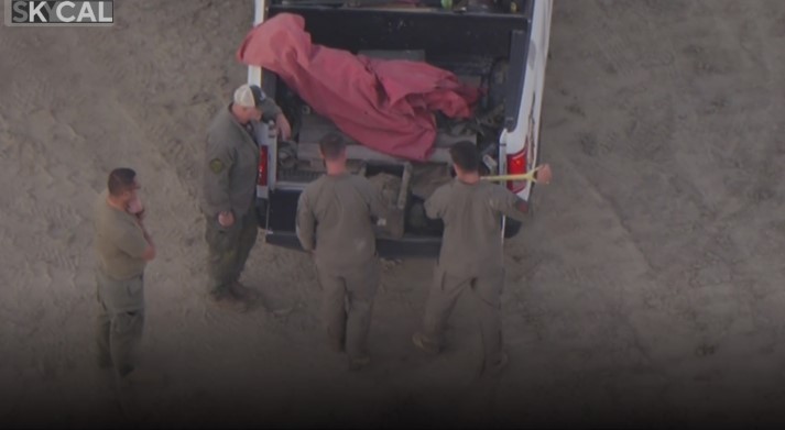 The U.S. Marine Corps helped Los Angeles County deputies clear a WWII-era explosive from a construction site at the Port of Long Beach on Wednesday.