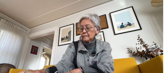 Ina said there's a connection between WWII internments and ICE raids. That's why she's helped gather a community of Japanese Americans to demonstrate for No Kings Day