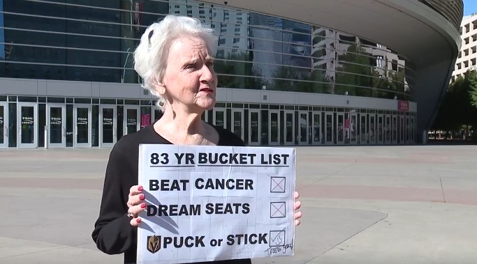 An 83-year-old Vegas Golden Knights super fan has completed her bucket list.