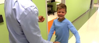 Doctors say 9-year-old Landon Gallo had to be temporarily immobilized