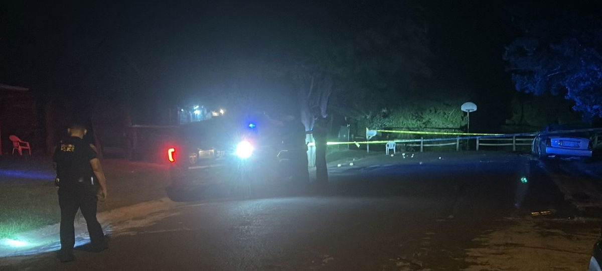 Police tape up