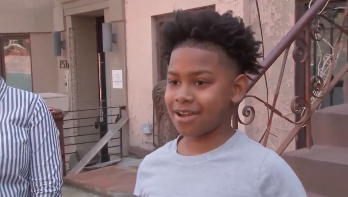 A 10-year-old boy was walking home from school on Wednesday when he was approached by a man with a knife who demanded money.