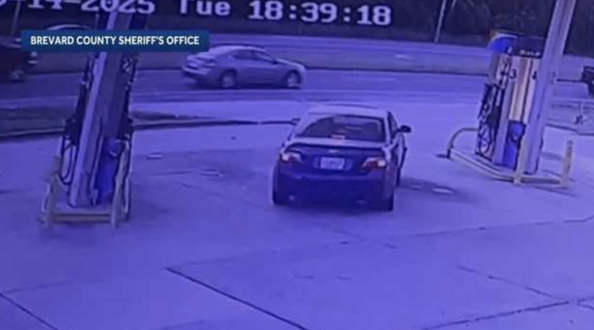 Video footage shows a man stealing the vehicle outside a Sunoco gas station in Cocoa.