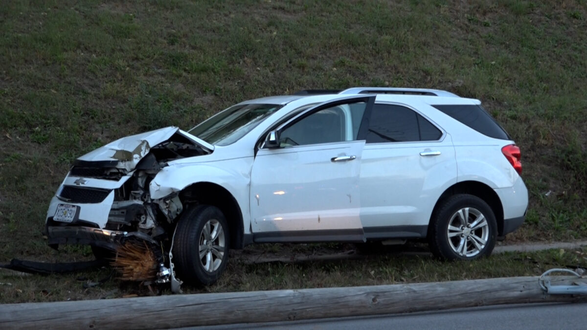 One injured in a single car crash