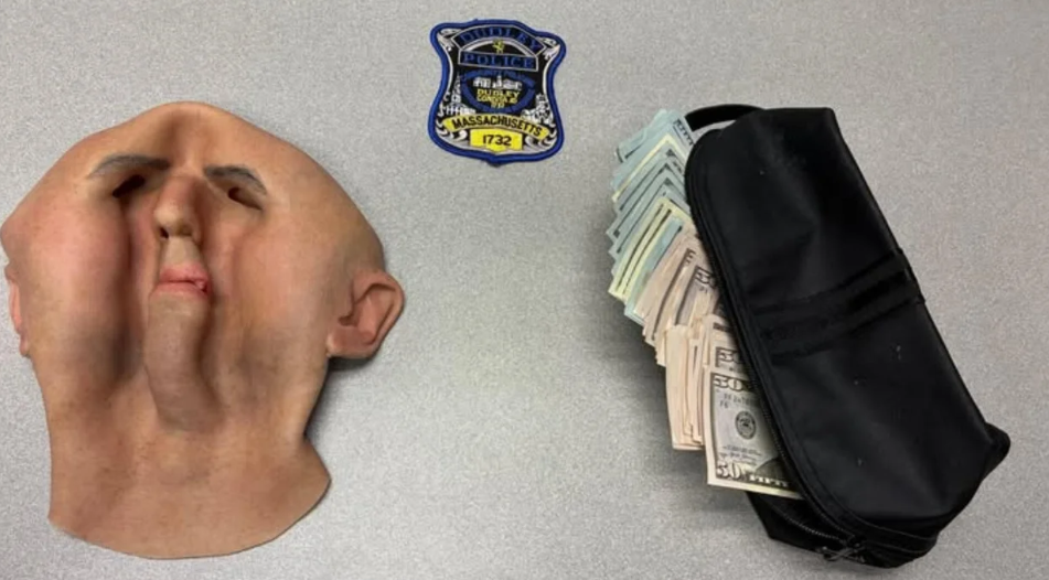 The mask that the 17-year-old allegedy used during the robbery.