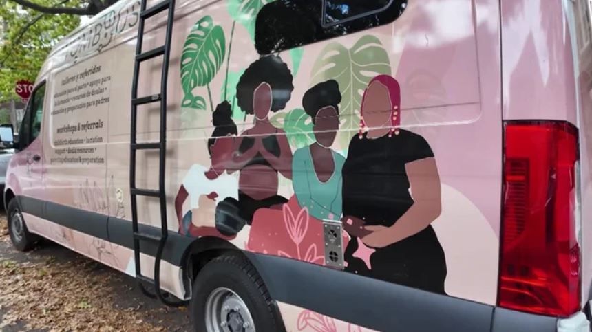 The "Womb Bus" is a mobile wellness clinic that brings the services of the Birthing Place Foundation to under-represented communities in the Bronx.