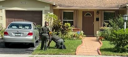 Crime scene investigators returned to the Lauderdale Lakes neighborhood after two dogs attacked an man on Tuesday morning