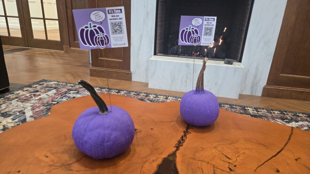 The "Peace Pumpkins" are the result of a partnership between Transylvania University and Lexington's Domestic and Sexual Violence Prevention Coalition. Students at the university paint the pumpkins each October in recognition of Domestic Violence Awareness Month.