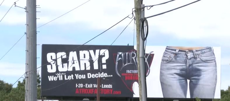Some residents and business owners are finding a haunted house billboard distasteful in Chelsea.