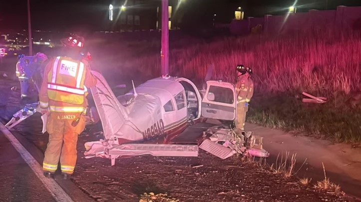 A small plane made a crash landing on South Powers Blvd. in Colorado Springs.
