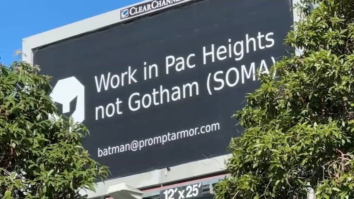A new billboard in San Francisco is causing uproar after it categorized one city neighborhood as "Gotham."