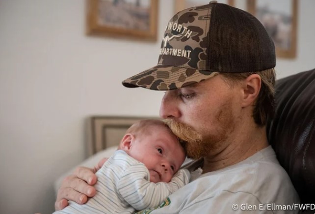 While Caleb Halvorson was at Parkland Hospital in Dallas