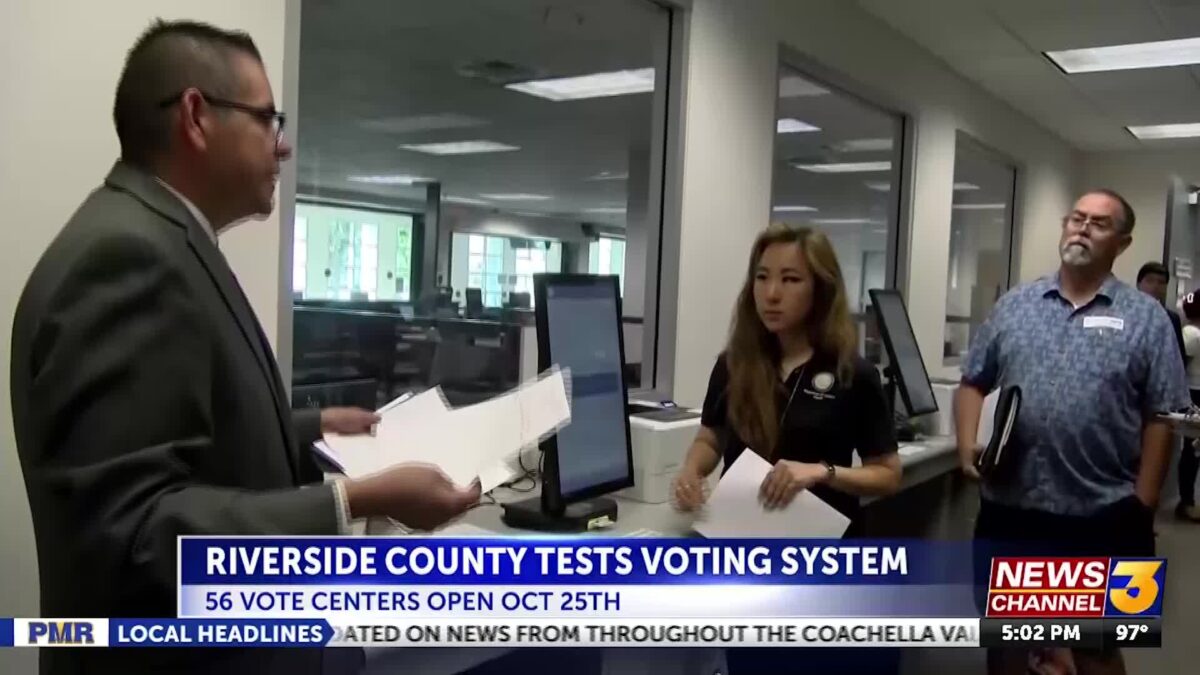 Riverside County to test voting system ahead of November election