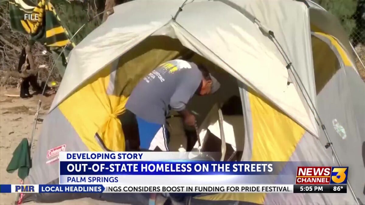 PSPD says out-of-state homeless are ending up on Palm Springs streets