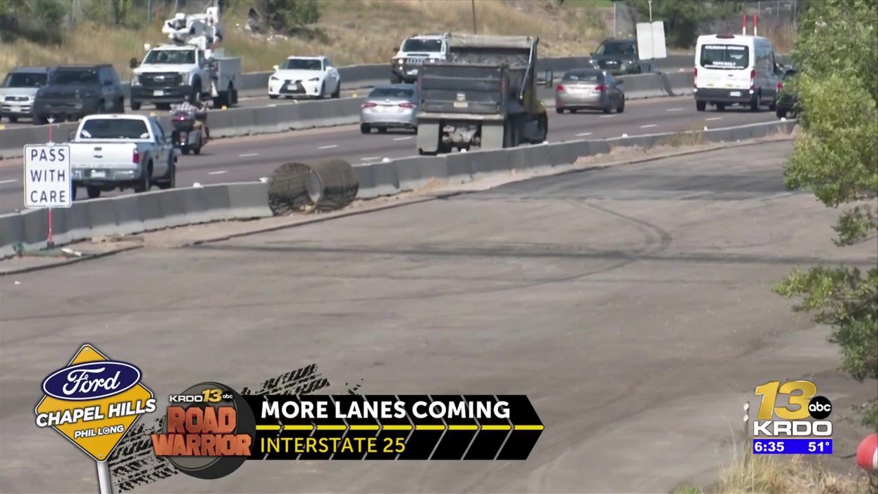 Updating progress of Interstate 25 improvements between Fillmore Street & Garden of the Gods Road in Colorado Springs