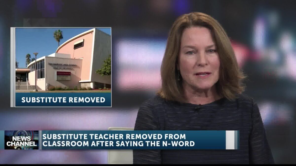 Substitute teacher at San Marcos High School removed after repeating racial slur