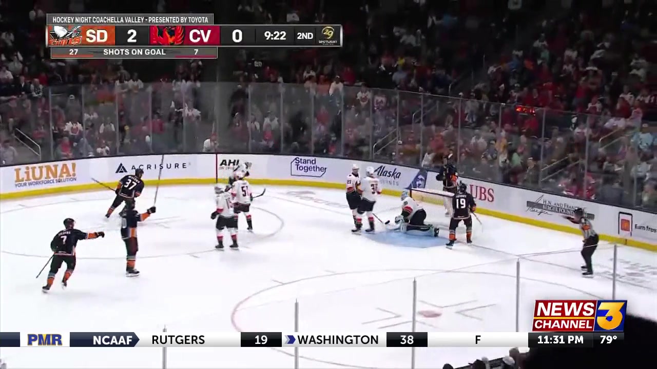 Coachella Valley Firebirds drop season opener 5-0 against San Diego Gulls