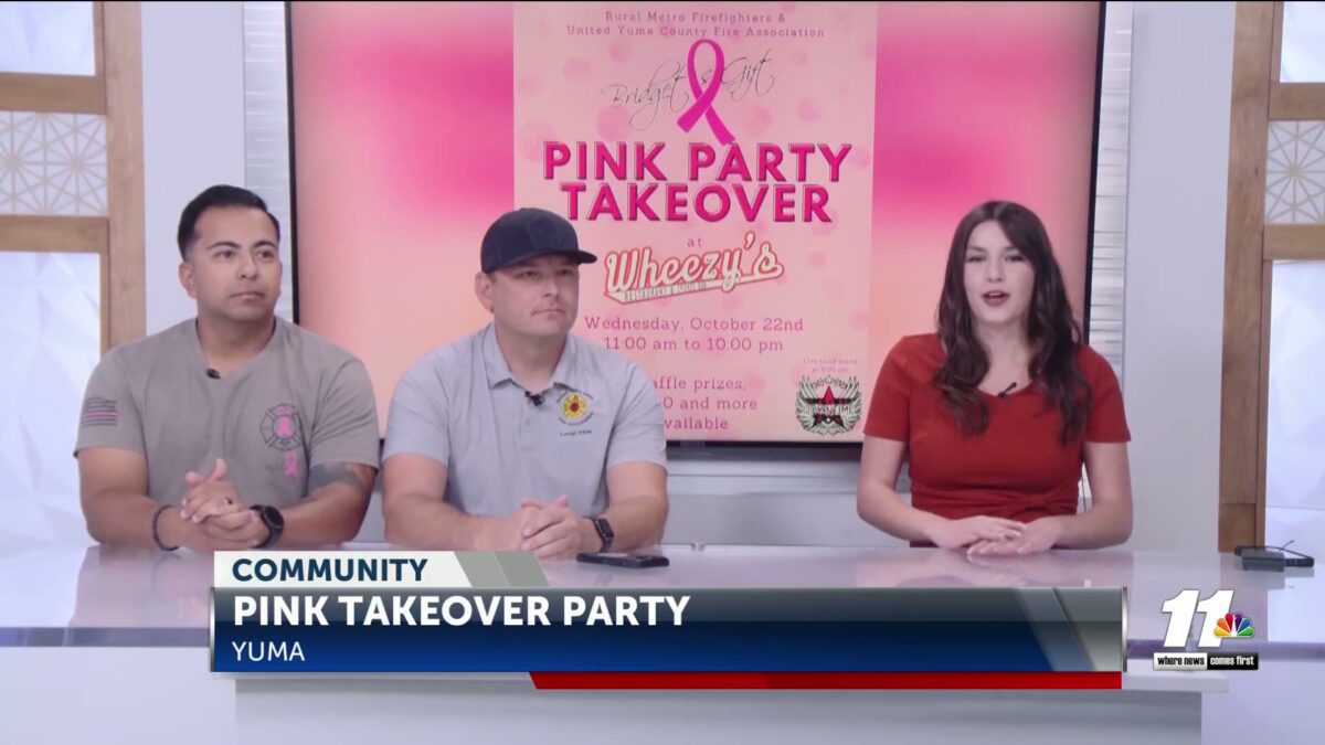 Pink Party Takeover at Wheezy’s with local firefighters