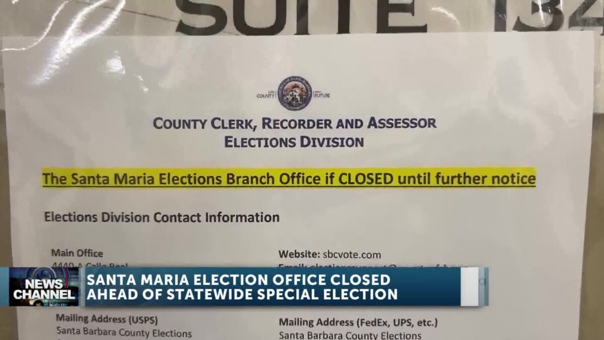 Santa Maria Election Office Closed Despite Upcoming Special State Vote