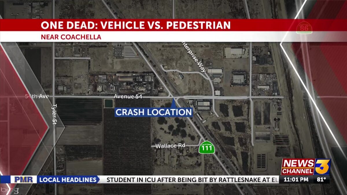 Man killed in vehicle vs. pedestrian crash near Coachella identified