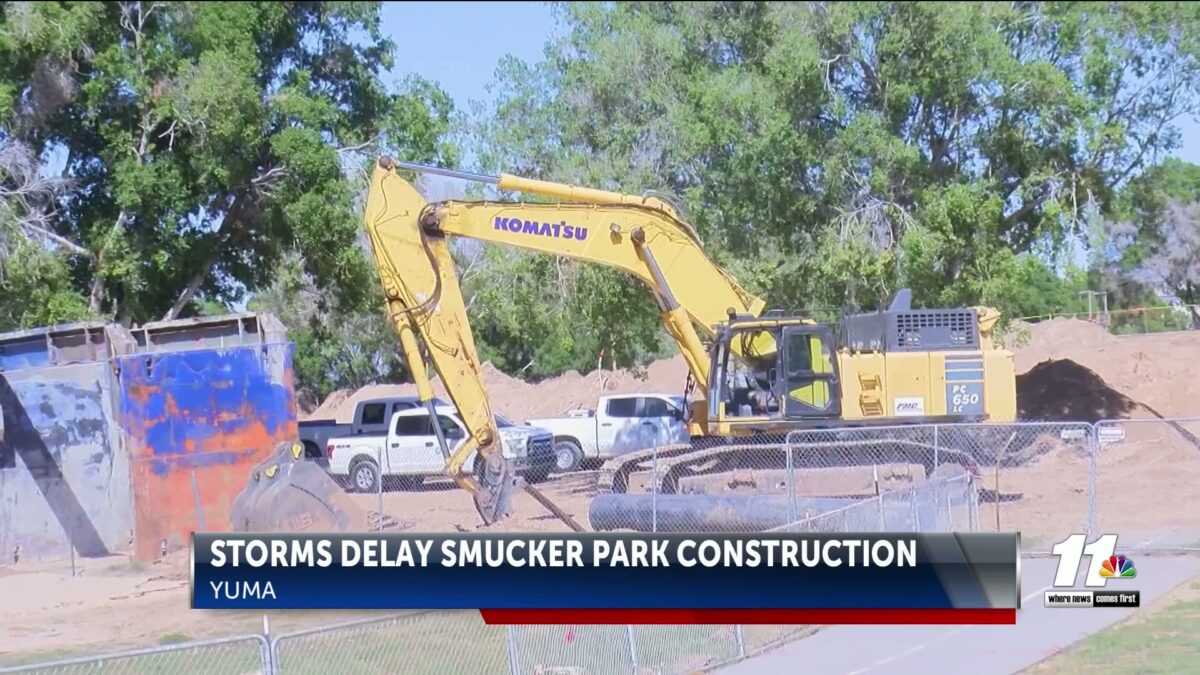 Smucker Park construction project delayed due to storm