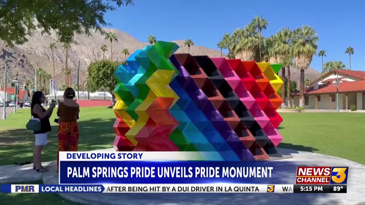 Palm Springs Pride unveils Pride Monument at Frances Stevens Park