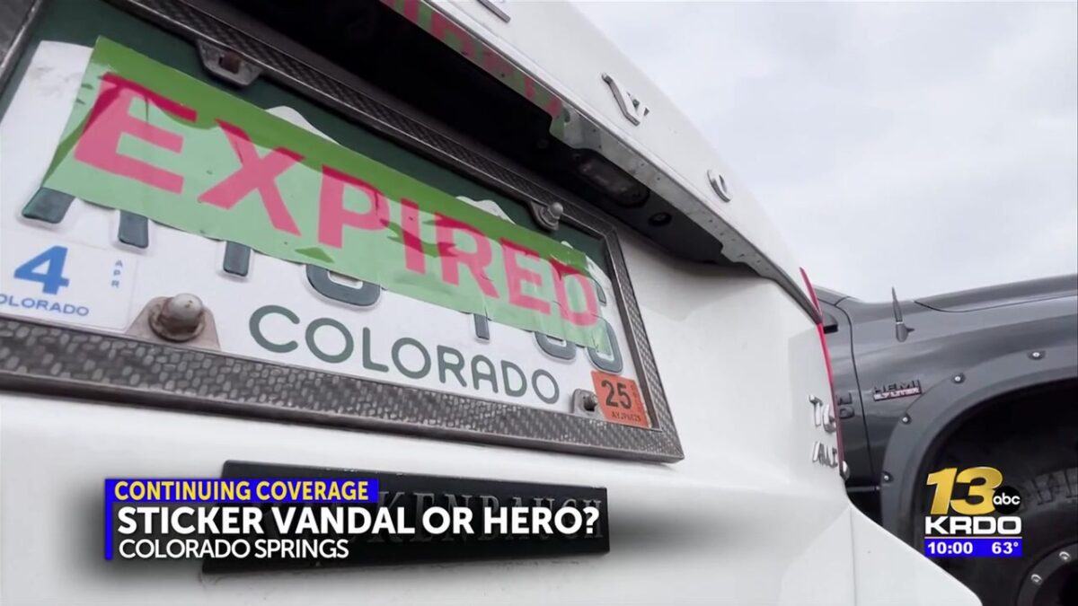 Vigilante or vandalism? Someone puts giant ‘EXPIRED’ stickers on plates with expired tags