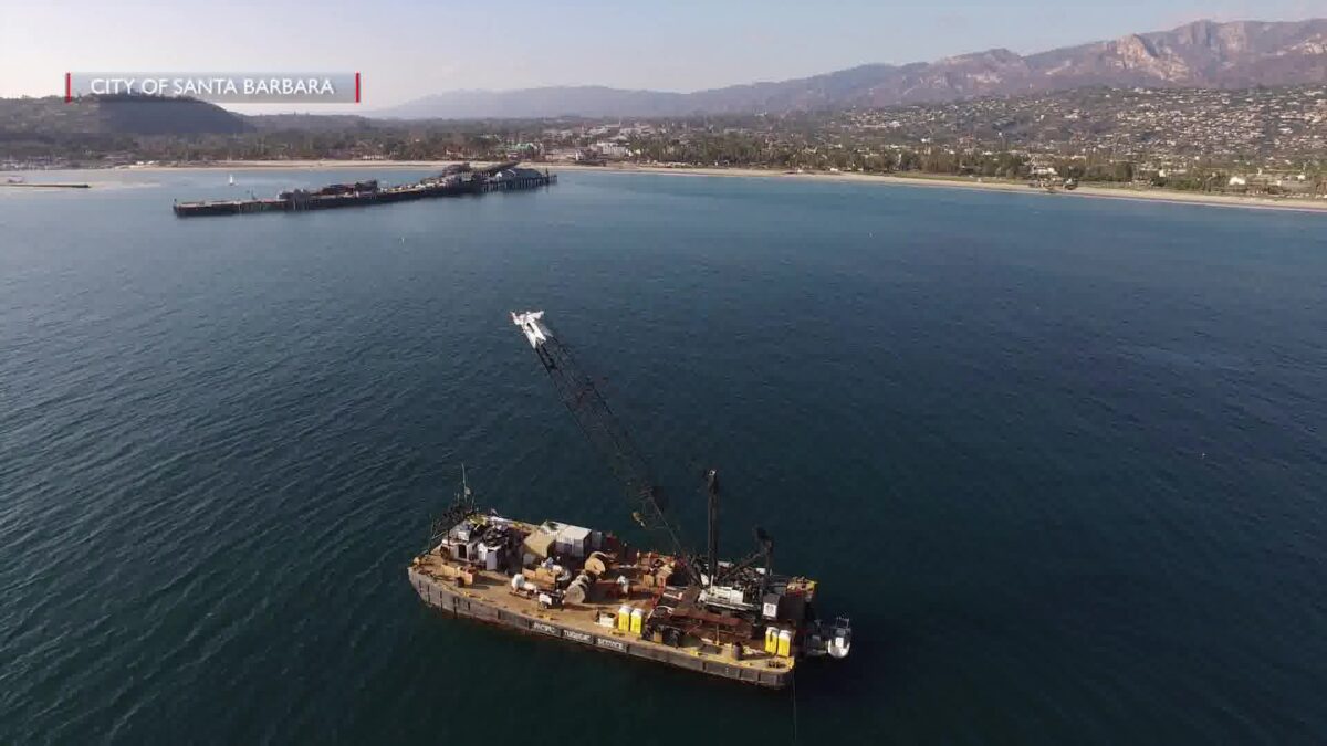 Water Line Repair Job Underway for Desal Plant in Santa Barbara Involves a Special Barge