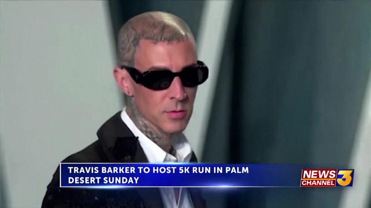 Travis Barker of Blink-182 will host 5K run in Palm Desert Sunday before concert