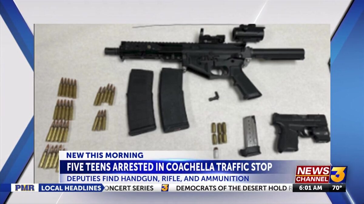 Five 18-year-olds suspected of weapons offenses taken into custody