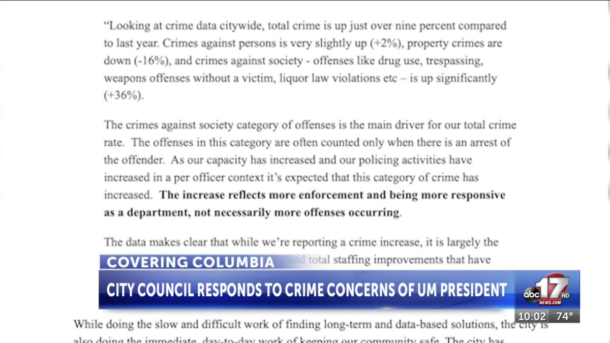 Columbia City Council members respond to UM system president’s crime concerns