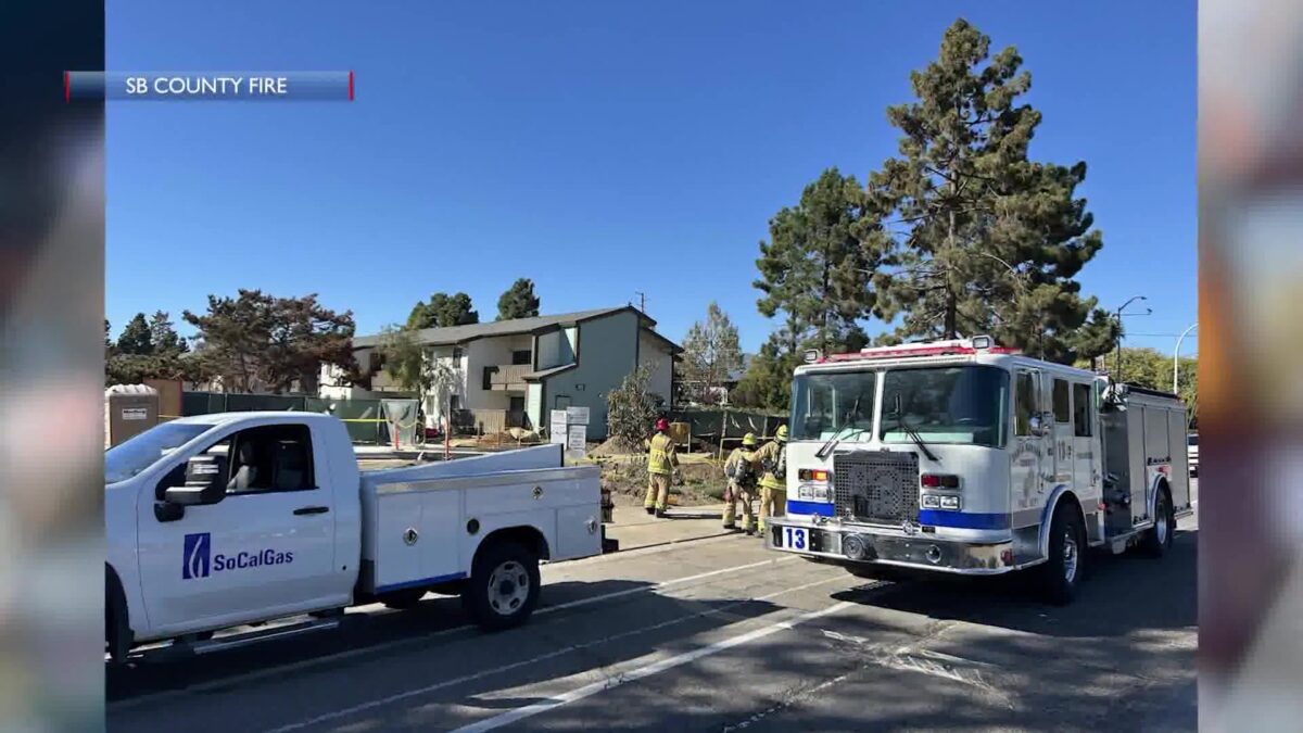 Crews evacuate 16 after broken gas line in Goleta