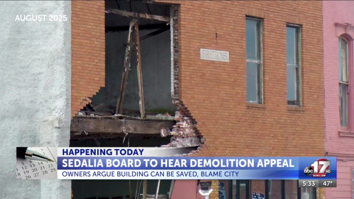 Sedalia Board to hear demolition appeal for buildings on West Main Street