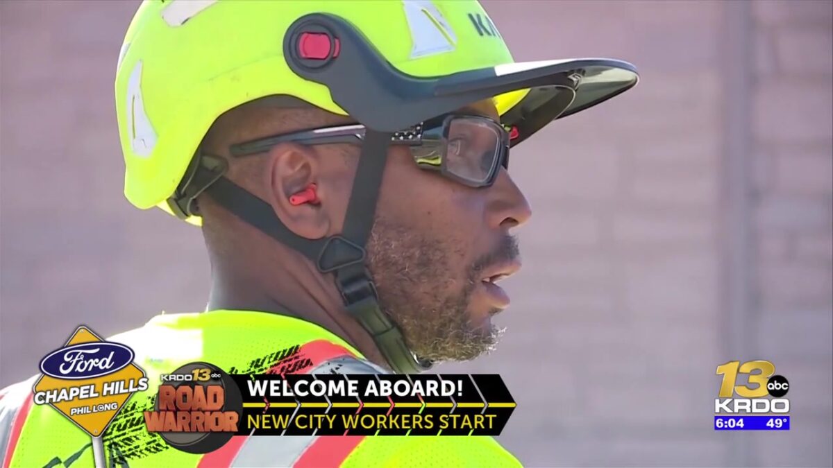 Colorado Springs announced 12 new pothole workers a week ago. See one of them already on the job