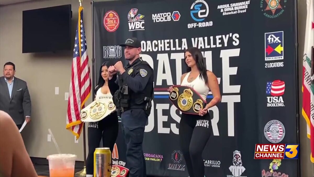 Palm Springs PD showcases boxers ahead of Battle in the Desert
