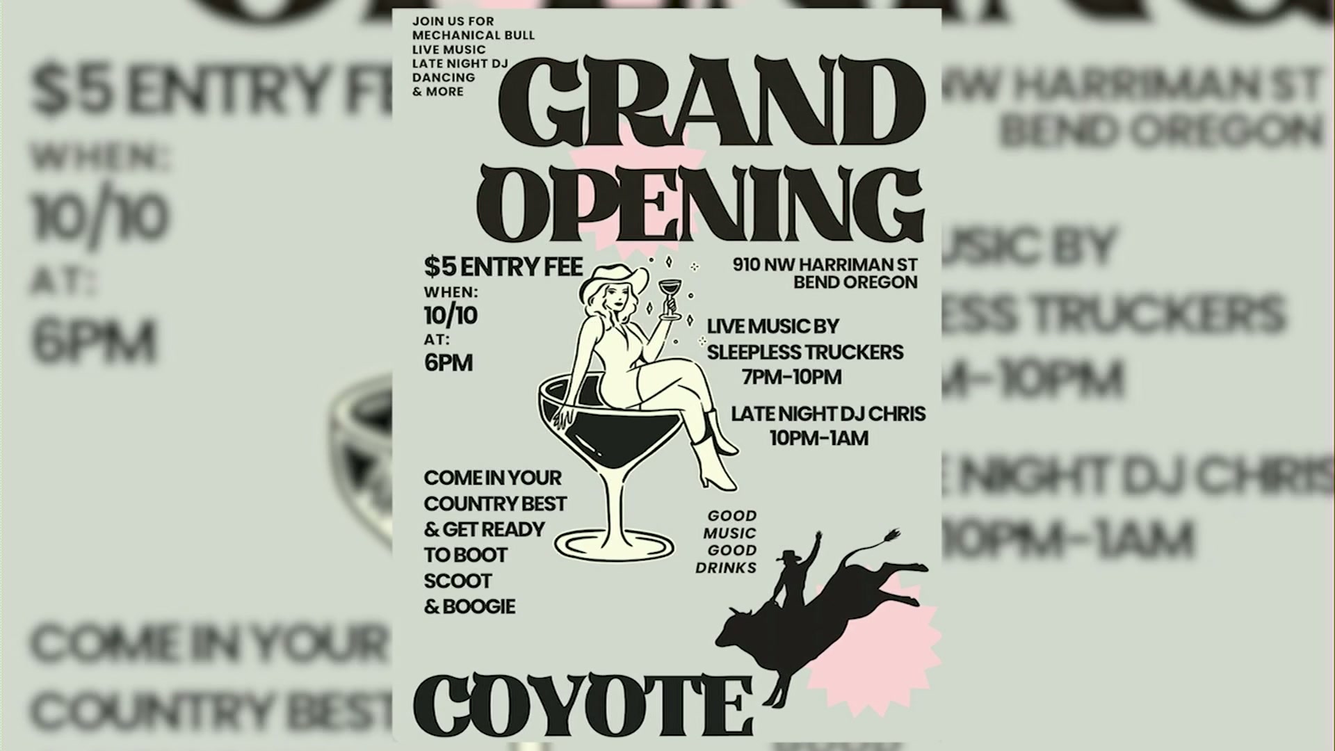 GRAND OPENING: You’re invited to celebrate Bend’s new country bar