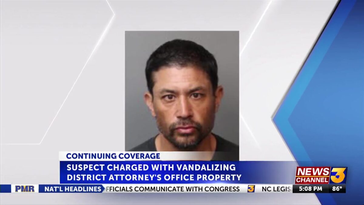 Felon charged with vandalizing District Attorney’s office property in Indio