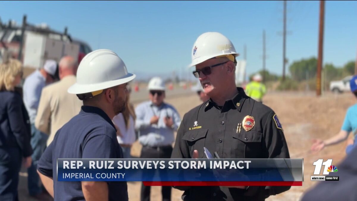 Congressman Raul Ruiz sees impact of Tropical Storm Mario in Imperial Valley