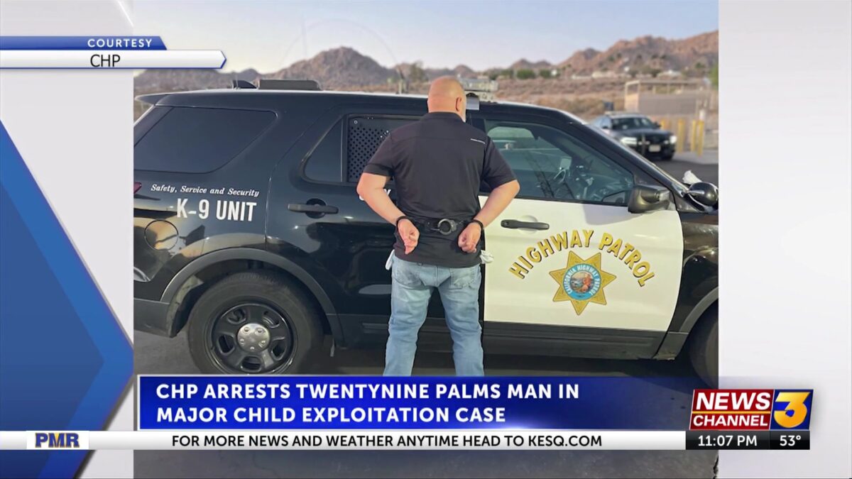Twentynine Palms man arrested on suspicion of possession of child sexual abuse material
