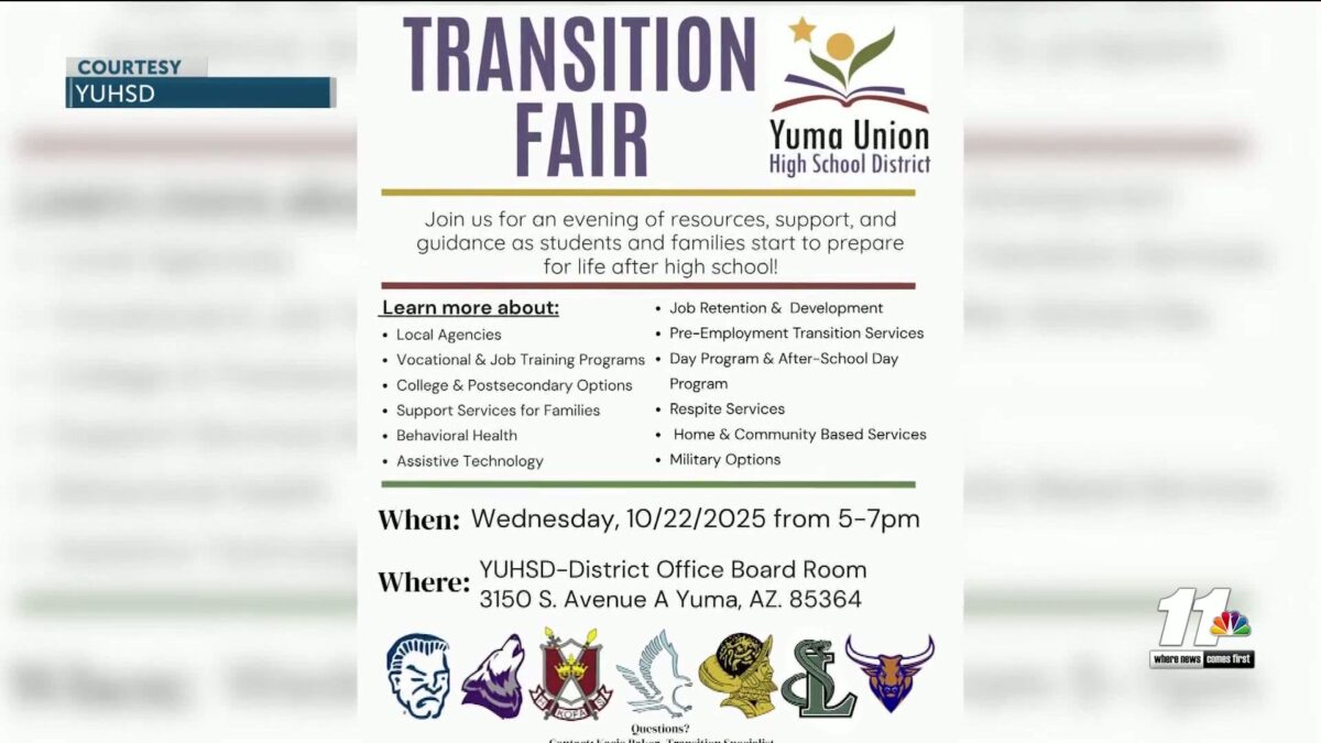 YUHSD to host Transition Fair to prepare students for life after high school