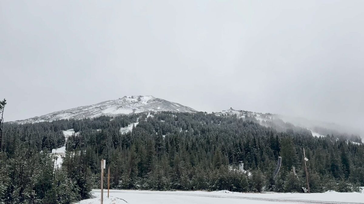 Mt. Bachelor gets more fall snow as travelers advised to watch for a slick wintry mix on the passes